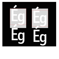 Traditional (left) vs. CSS (right) line space addition.